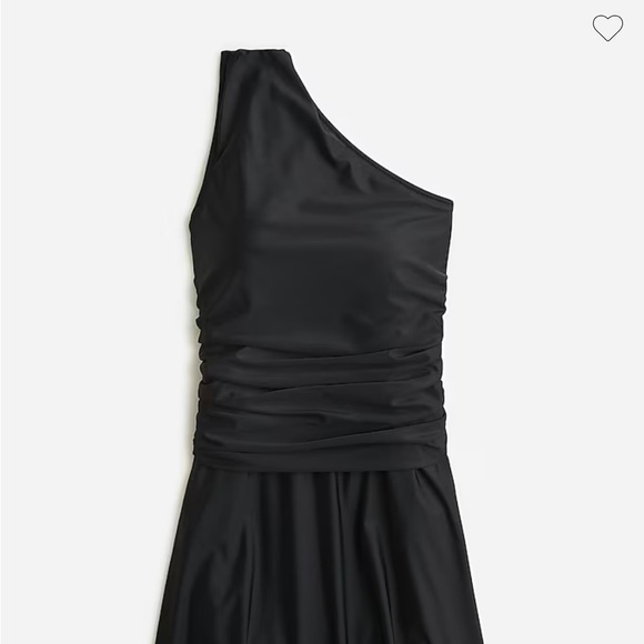 Jcrew Ruched one-shoulder swim dress, black 0 - Picture 3 of 8